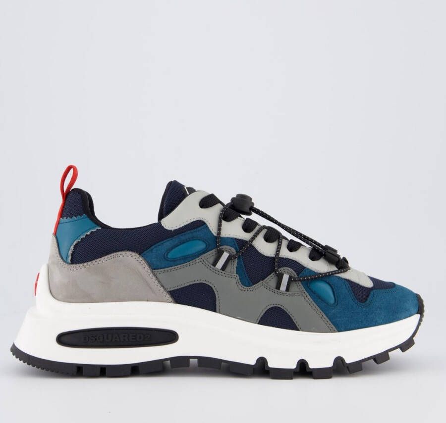 Dsquared2 Heren Run Sneaker Blauw Grijs Multicolor Heren