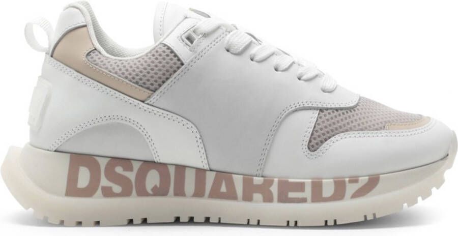 Dsquared2 runner roze merknaam op zool Wit Maat :
