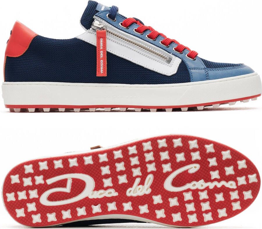 Duca del Cosma California Heren Golfschoen Blauw Wit Rood