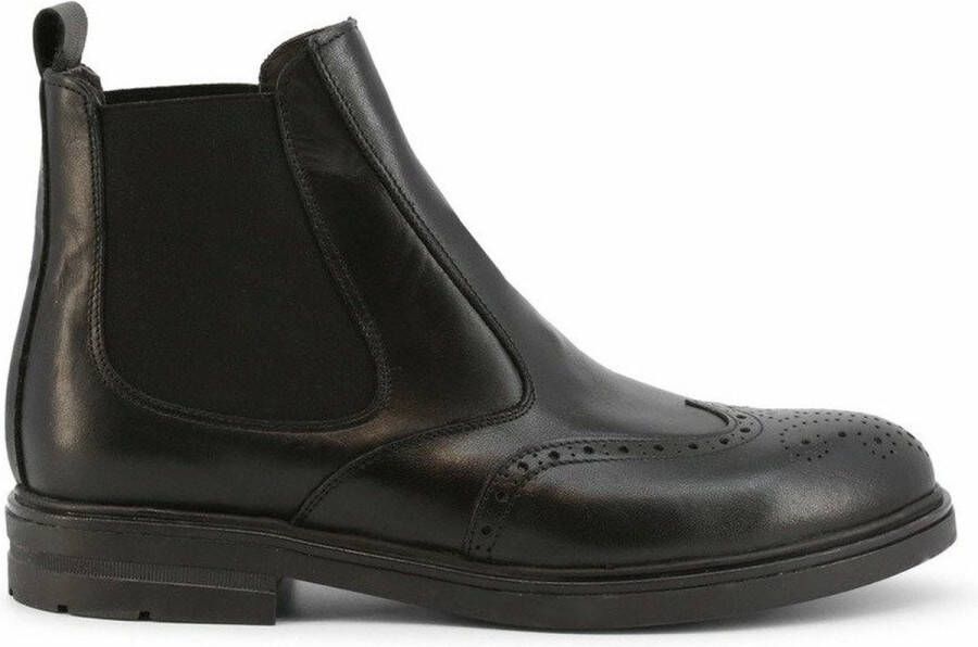 Duca di Morrone Zwarte leren herenlaarzen herfst winter Black Heren