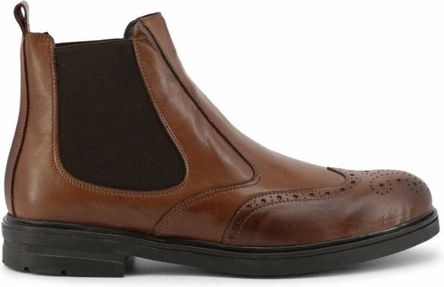 Duca di Morrone Zwarte leren herenlaarzen herfst winter Black Heren