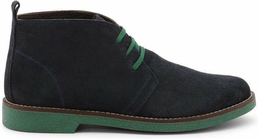 Duca di Morrone Suède Veterschoenen Donkerblauw Blue Heren