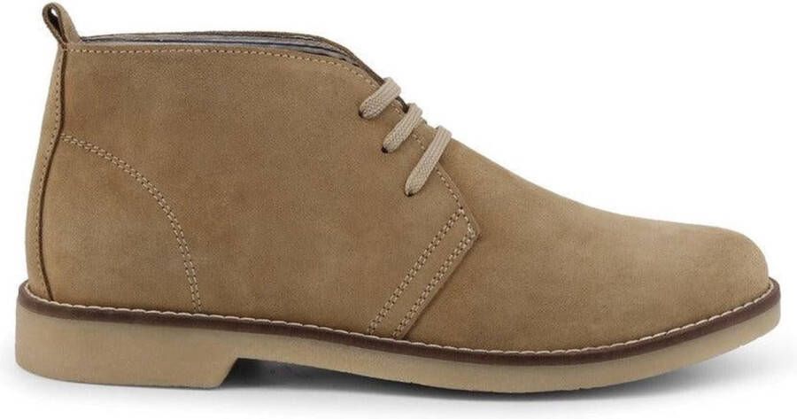 Duca di Morrone Suede Beige Veterschoenen Lente Zomer Brown Heren