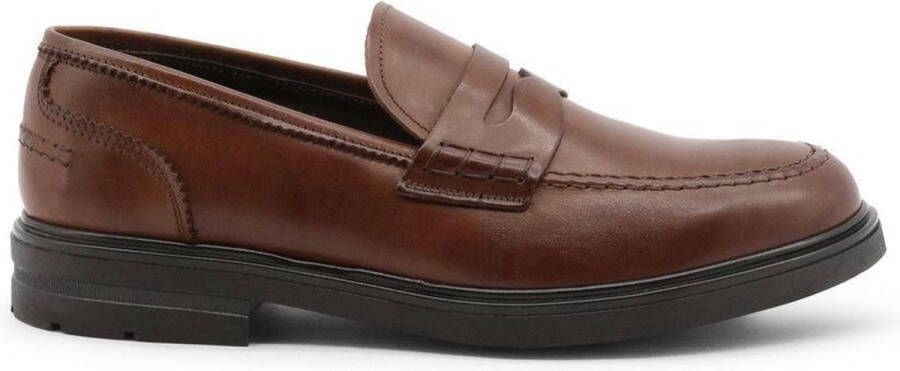 Duca di Morrone Bruin Leren Mocassins Herfst Winter Mannen Brown Heren