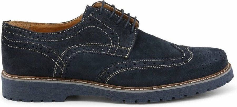 Duca di Morrone Tancredi Suède Veterschoenen Grijs Gray Heren