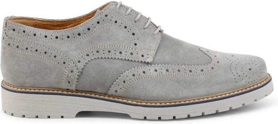 Duca di Morrone Tancredi Suède Veterschoenen Grijs Gray Heren