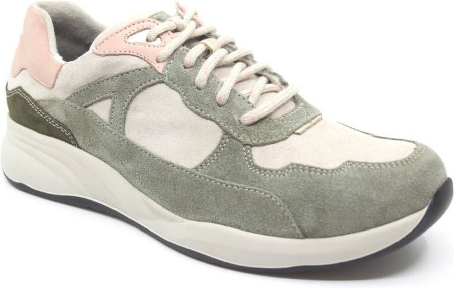 Durea 6283 605 0890 Groen combi sneaker wijdte H