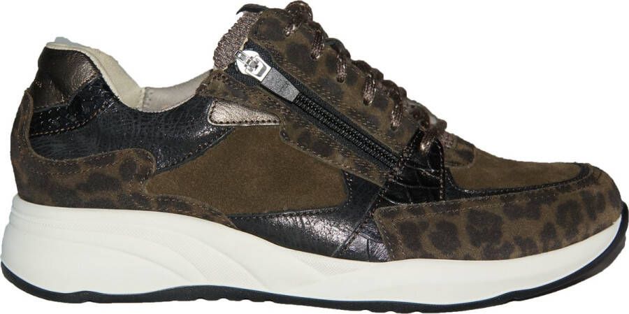 Durea Sneaker 6295 608 1175 Olijf Bruin Suede Wijdte K (42 5)