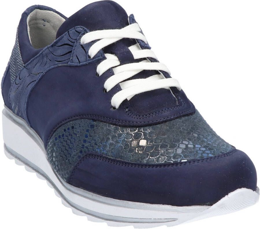 Durea 6225 685 9633 blauwe sneaker met stretch wijdte H