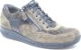 Durea 6260 682 9850 Khaki dames sneaker met rits wijdte E - Thumbnail 1