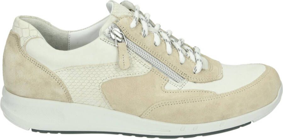 Durea 6260 H GO Volwassenen Lage sneakersDames sneakers Wit beige