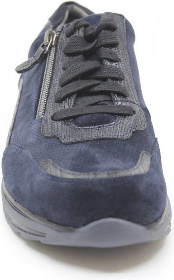 Durea 6263 685 9853 Blauwe dames sneaker wijdte H