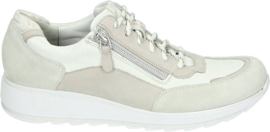 Durea 6263 E Volwassenen Lage sneakersDames sneakers Wit beige