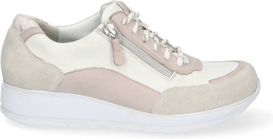 Durea 6263 685H Wit Beige H-Wijdte Veterschoenen