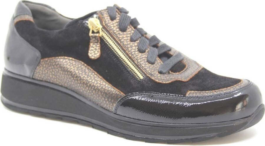 Durea 6263 685 1299 Black H-wijdte Veterschoenen