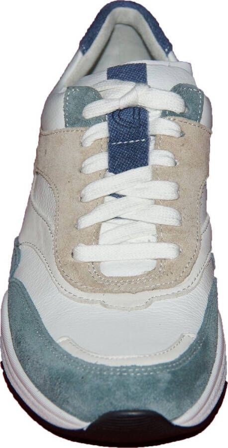 Durea 6267 685 0264 Beige wit groen combi sneaker wijdte H