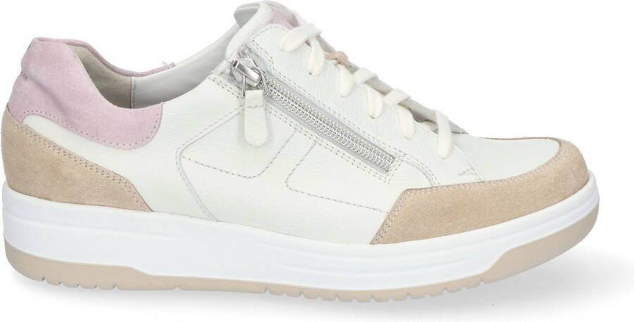 Durea 6281 Sneaker Taupe Wit K