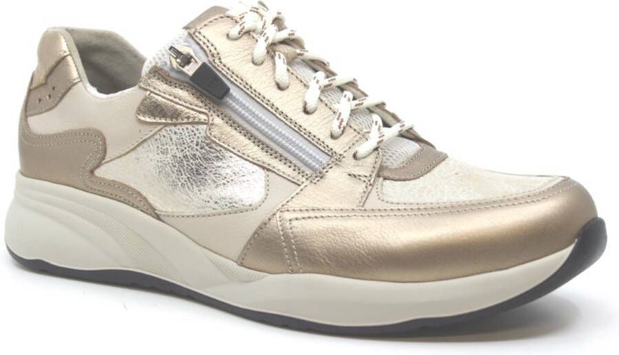 Durea 6295.605.1469-H dames veterschoenen sportief (5) beige