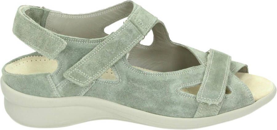 Durea 7258 H Volwassenen Platte sandalenDames Sandalen Kleur: Groen