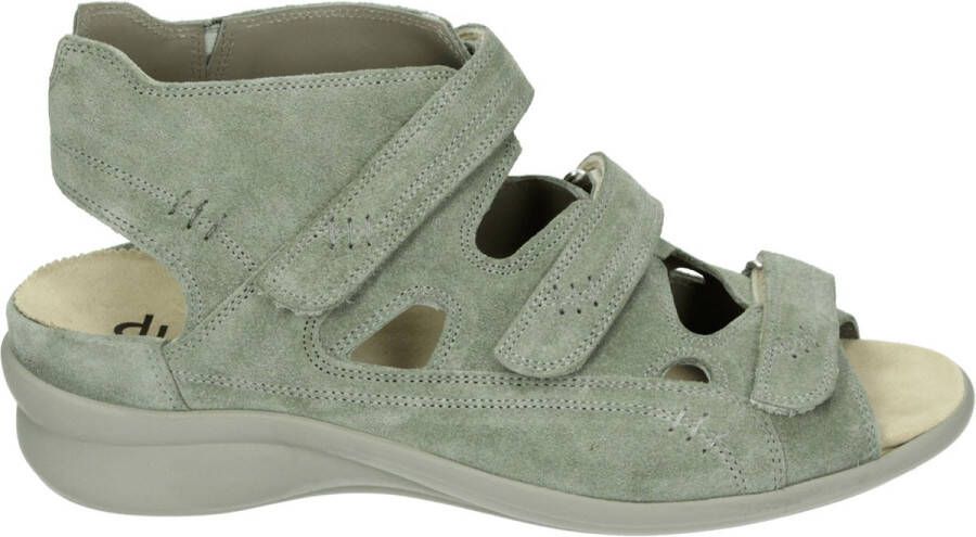 Durea 7272 H Volwassenen Platte sandalenDames Sandalen Groen