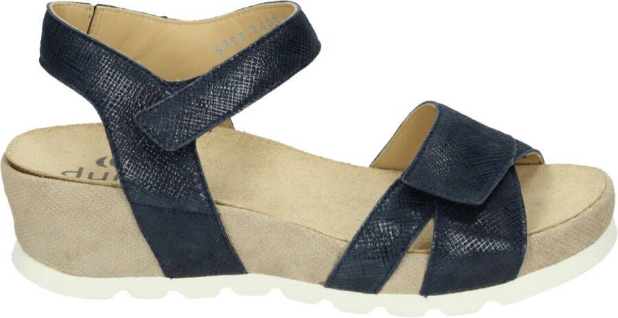 Durea 7403 H Volwassenen Sandalen met hak Blauw