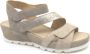 Durea 7405 028 0289 Beige combi kleurige brede dames sandalen - Thumbnail 1