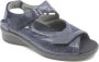 Durea 7408 220 1034 Blauwe extra brede sandalen met stretch wijdte - Thumbnail 2