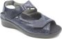 Durea 7408 220 1034 Blauwe extra brede sandalen met stretch wijdte - Thumbnail 1