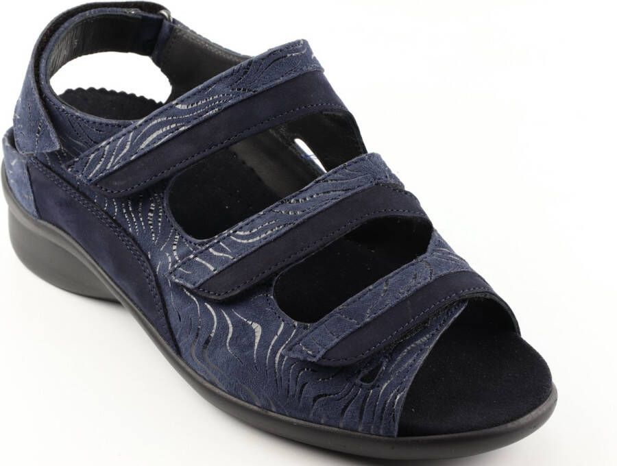 Durea 7409 K Volwassenen Platte sandalenDames Sandalen Blauw