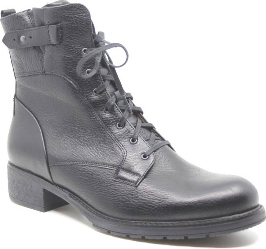 Durea 9649 905H Zwart H Wijdte Veter boots