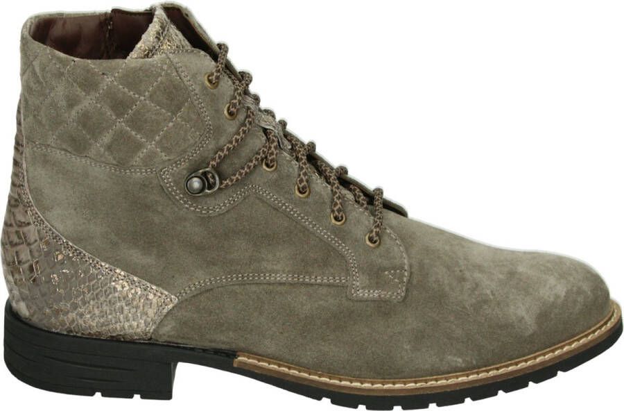 Durea 9731 H VeterlaarzenHoge sneakersDames veterschoenenHalf-hoge schoenen Taupe