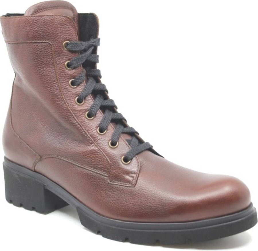 Durea 9785 902 0771 Cognacbruine veterboots wijdte E