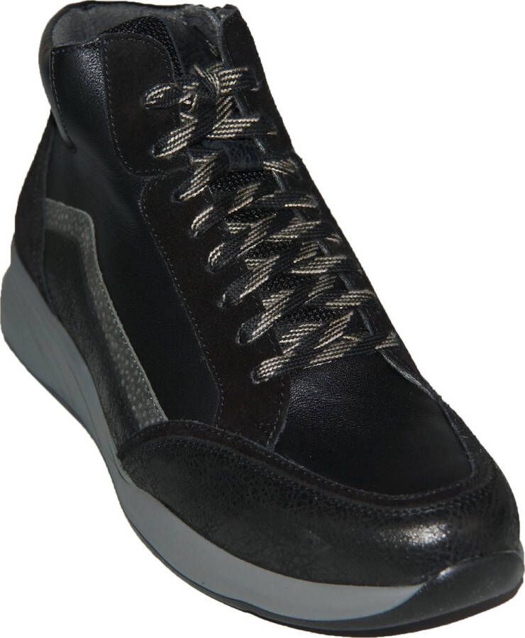 Durea 9811 605 1343 Black H-wijdte Veterschoenen