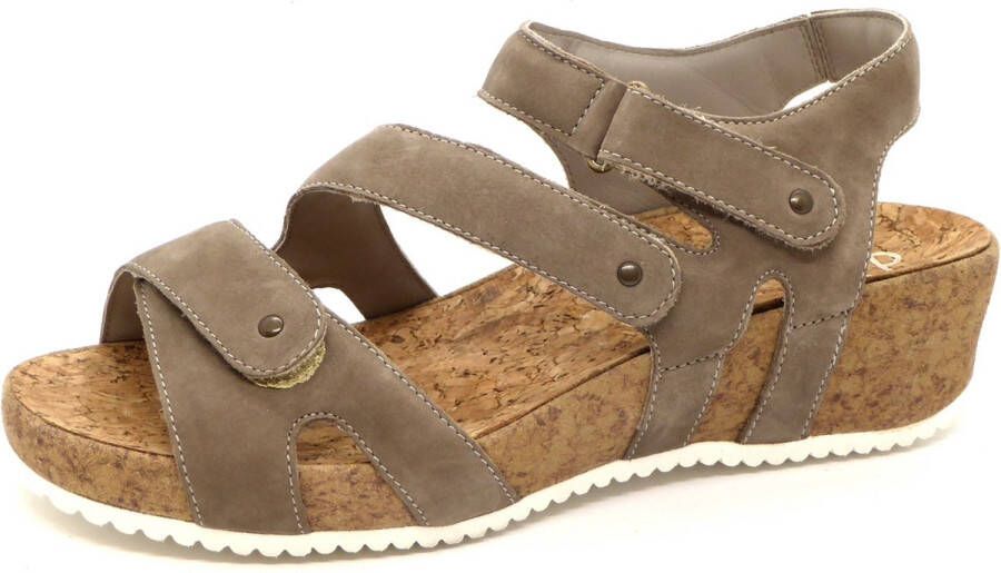 Durea Dames Sandaal 7385 025 8306 Taupe Wijdte H Schoenen Nl