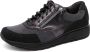 Durea Dames Sneaker 6279-685-1143 Zwart Antraciet Wijdte H (38.5) - Thumbnail 1