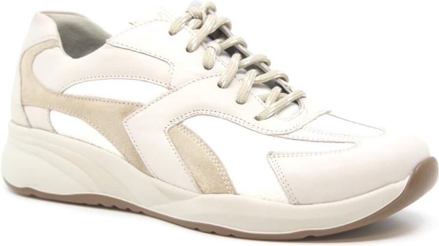Durea 6316 H Lage sneakersDames sneakers Wit beige