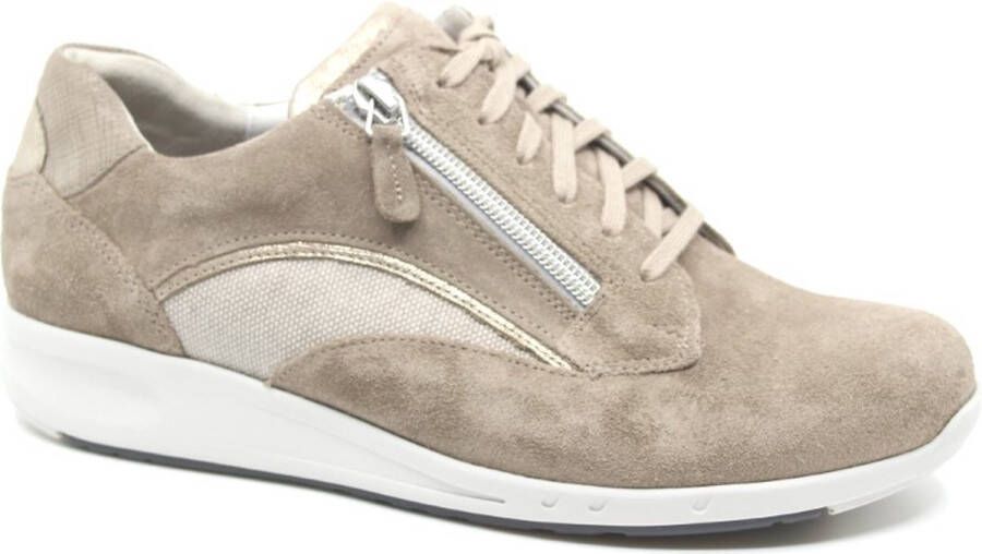 Durea Go 6271 688 0342 Taupe sneaker wijdte K