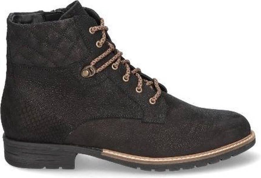 Durea 9731 765H Zwart H Wijdte Veter boots