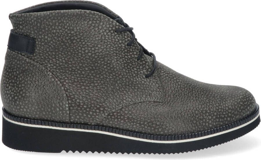 Durea Lage Veterboot 9654 475 0555 Grijs Zwart Print Wijdte H