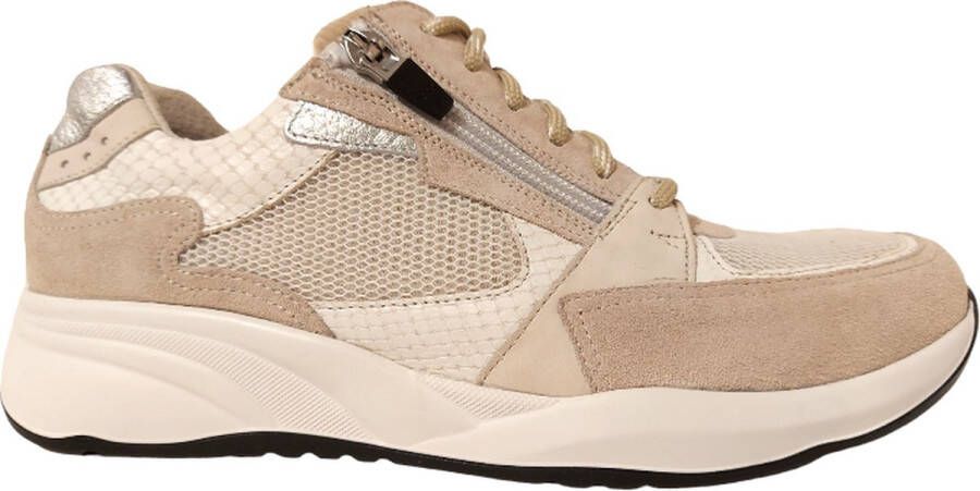 Durea Sneaker 6295 608 0955 Wijdte K Wit Taupe