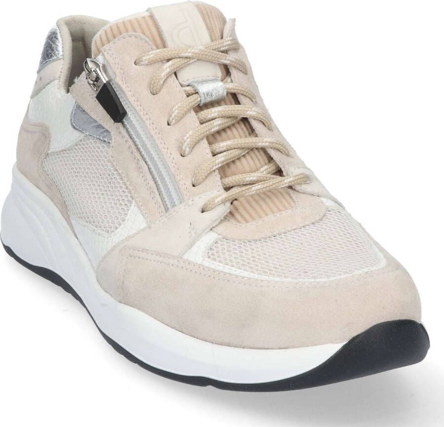 Durea Sneaker 6295 608 0955 Wijdte K Wit Taupe