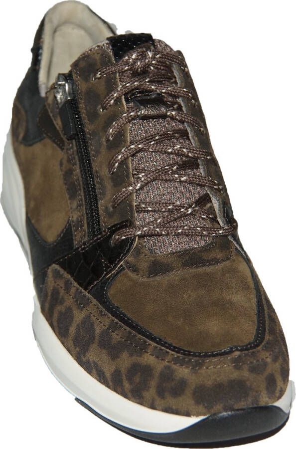 Durea Sneaker 6295 608 1175 Olijf Bruin Suede Wijdte K (42 5) - Foto 1