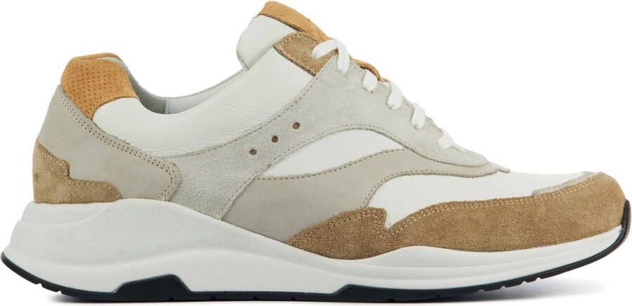 Durea Sneakers Dames Lage sneakers Damesschoenen Leer 6267 688 Wit combi