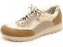 Durea Sneakers Dames Lage sneakers Damesschoenen Suède 6263 685 Pythonprint Beige combi - Thumbnail 4