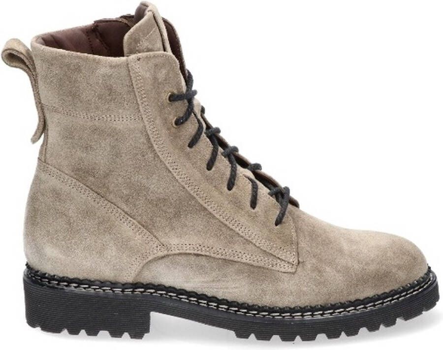 Durea Veterboot 9722 185 9896 Wijdte H Taupe Grijs Suède 5½ 38½