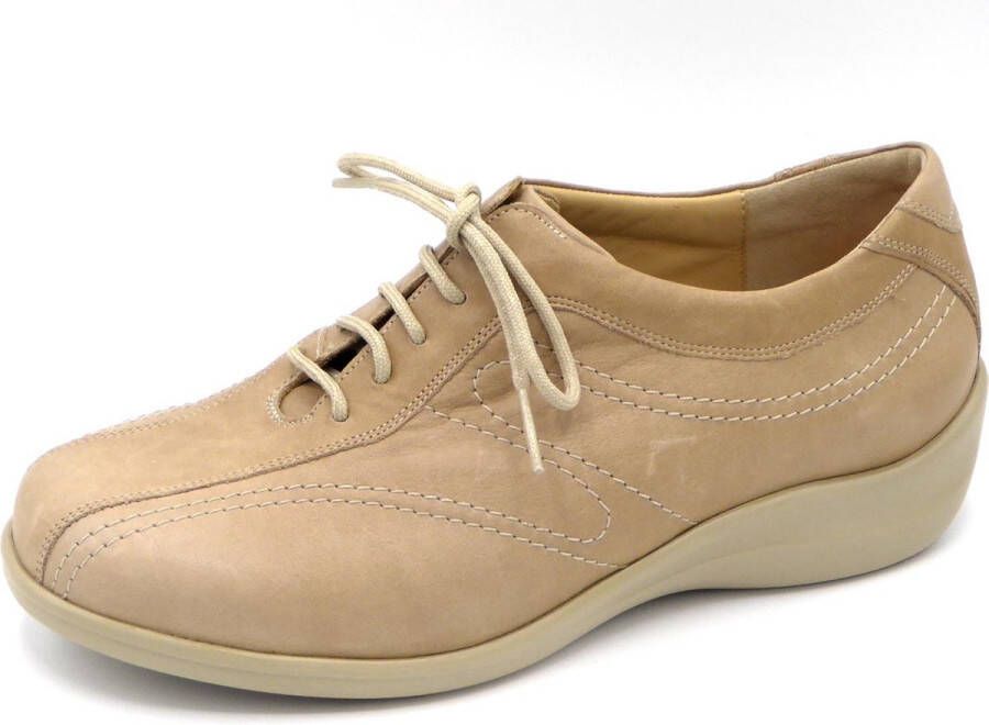 Durea Dames Veterschoen 6997-249-4561 Beige Wijdte M (37.5)