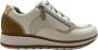 Durea -Dames Sneaker 6262-685-9497 Beige wit Wijdte H ½ ( 40) - Thumbnail 1