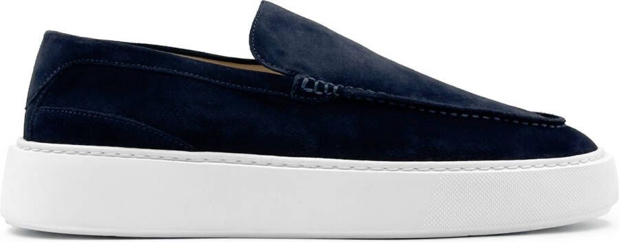 DUTCH'D Loafer Navy Blauw Luxe Sportief Suede Atmos