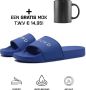 DUTCH'D Rubberen slipper + Gratis koffie thee mok TWV € 14 95 Tijdelijk! Blauw anti slip Comfortabel Dubbele maten unisex Heren Badslipper Slippers Badslippers - Thumbnail 3