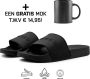 DUTCH'D Rubberen slipper + GRATIS 2 paar Sport Sokken t.w.v € 13 95 Sloffen Logo slides zwart anti slip badslippers Comfortabel Dubbele maten Nederlands merk unisex Slipper - Thumbnail 9